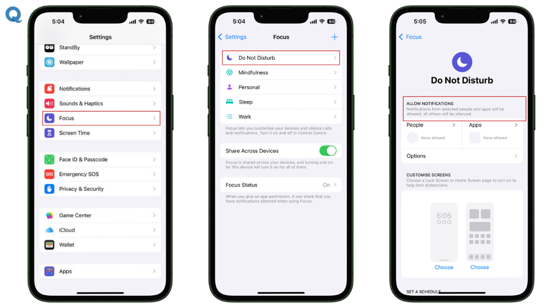 Screenshot showing how to activate DND mode on Android phone