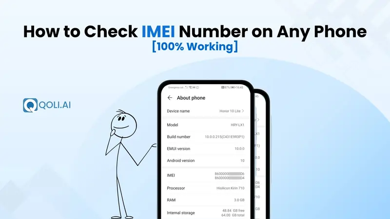 Check IMEI number by dialing *#06# or from phone settings and original box
