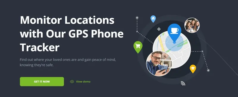 mSpy interface with GPS tracking feature active