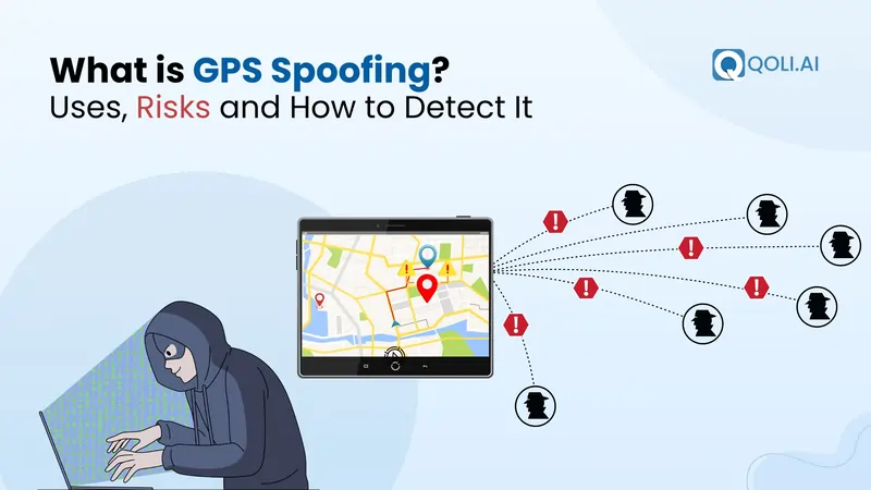 Concept image of a phone displaying a false GPS location